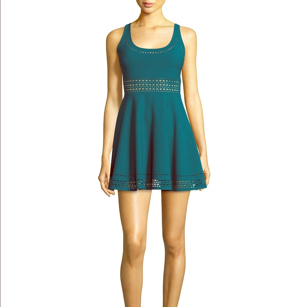 Elizabeth & James Teal Kenton Cutout Dress